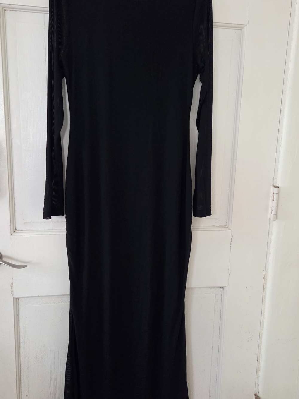 Elegant Black Long Sleeve Maxi Dress